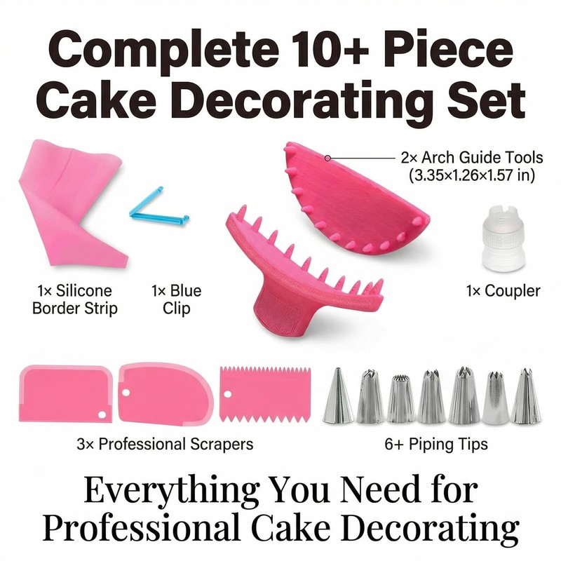 Cake Arch Guide Tool & Piping Guide Stencil, 16 Pcs Cake Decorating Tools wit... gallery