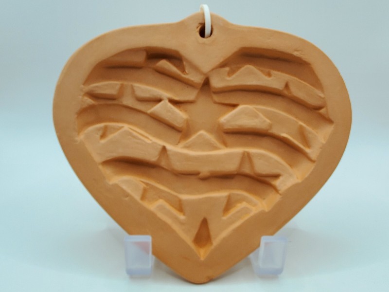 AMACO Cotton Press 1992 Vintage Press Cookie Mold “American Heart” Mold
