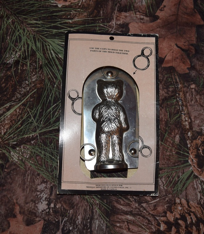 Vtg Teddy Bear Metal Mold Standing Chocolate Candy butter ice cream candle soap gallery