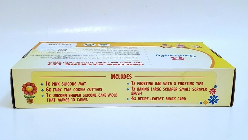 Unicorn Baking Set Cake Mold and Cookie Cutters With Recipes New Open Box gallery