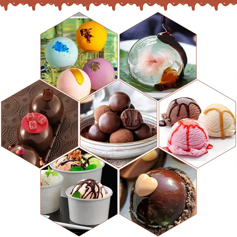 Circle Mold Chocolate 6-Cavity Semi Sphere Silicone Molds Half Sphere Baking Mol gallery