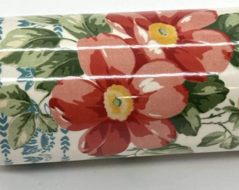 PIONEER WOMAN Vintage Floral Ceramic Rolling Pin w/ Wood Handles Country Core gallery