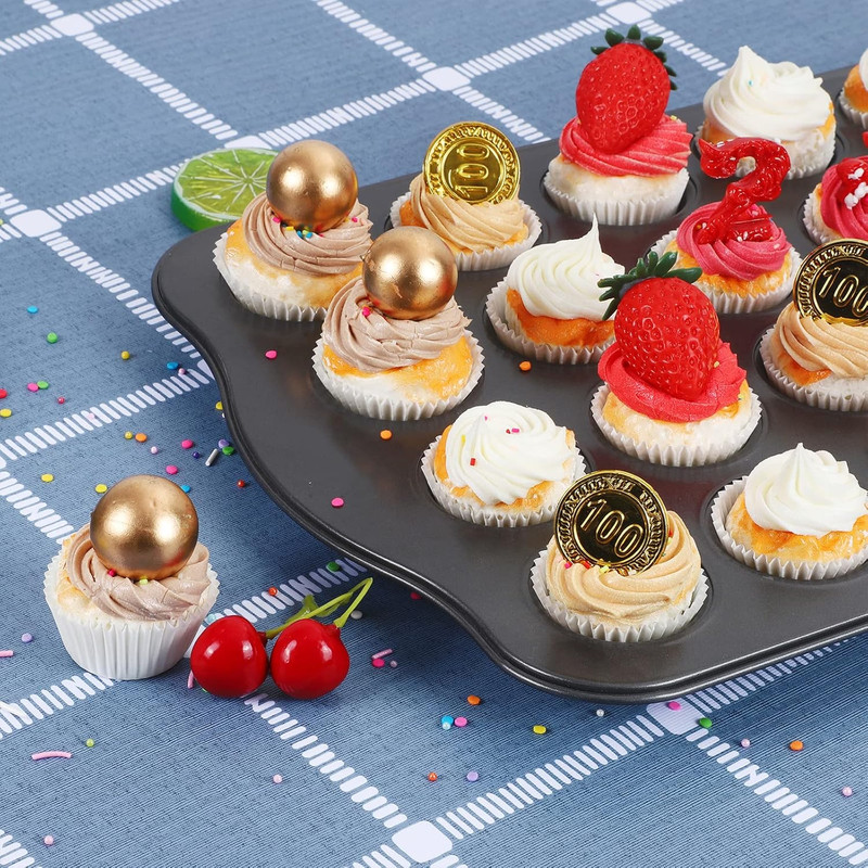 500 Count Mini Cupcake Liners White Muffin Liners Greaseproof No Smell Small Cup gallery