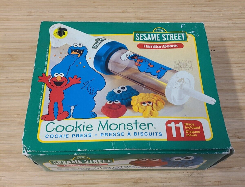 Sesame Street Cookie Monster Cookie Press Hamilton Beach Vintage 1998
