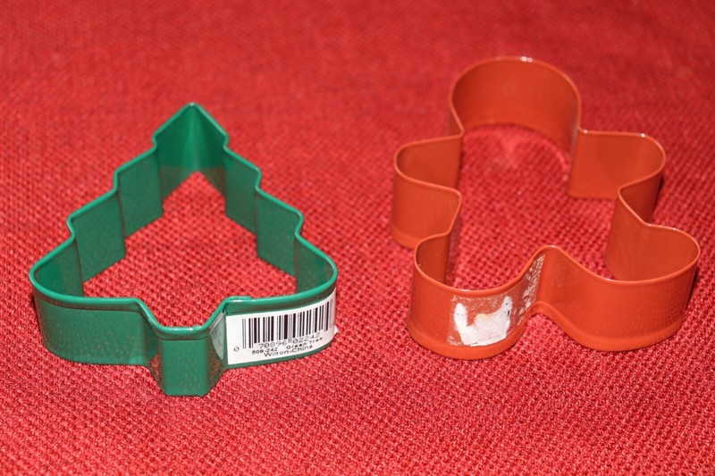 Christmas Cookie Cutter lot of 2 Decorative Dessert Shaper Gingerbread Man Tree gallery