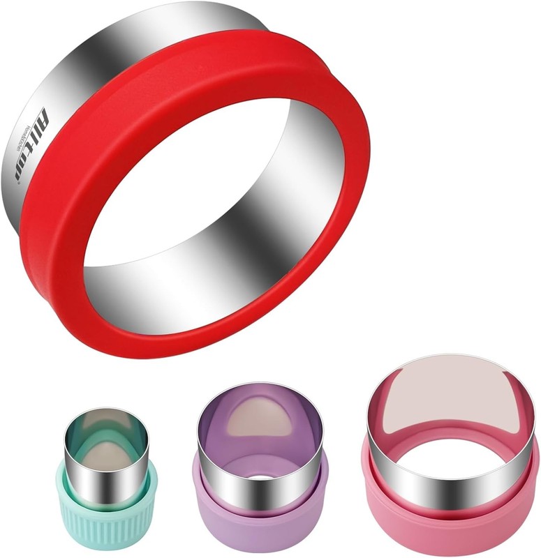 Round Cookie Cutter Set – 4 Different Sizes of Stainless Steel Biscuit Cutter... gallery
