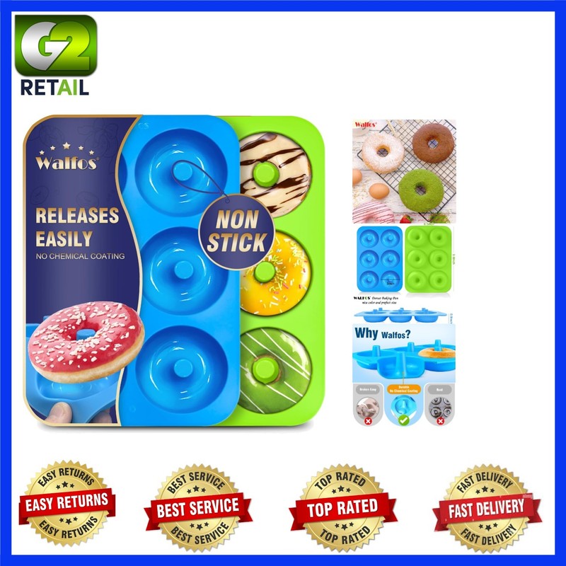 BPA-Free Silicone Donut Pan Set – 3-Inch Molds for Perfect Homemade Donuts
