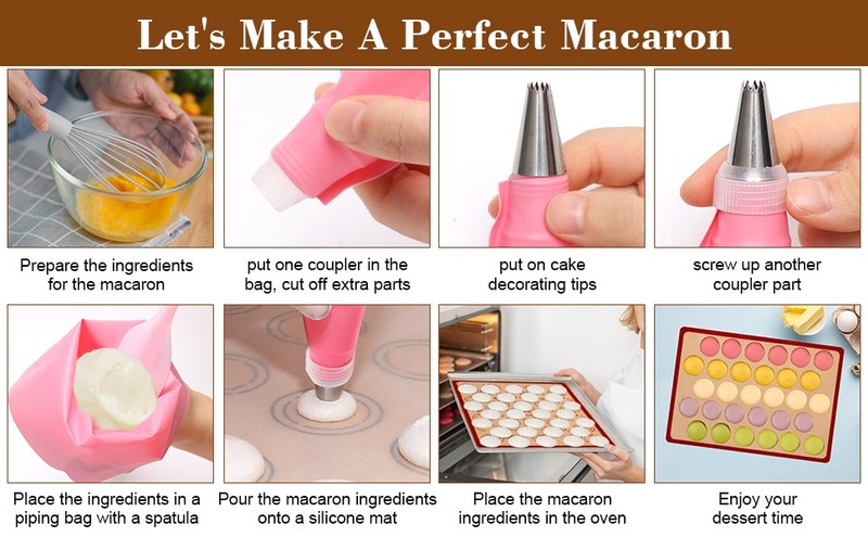 28Pcs Macaron Silicone Baking Mat Kit-2 Sheet Macaron Silicone Baking Mats gallery