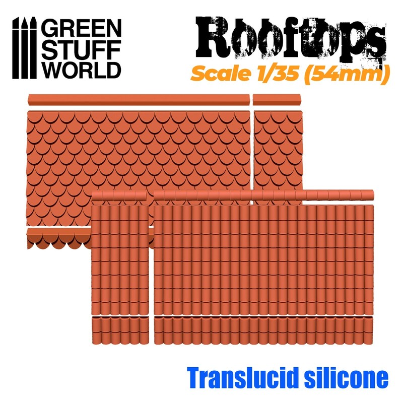 Silicone Molds – Rooftops 1/35 (54mm) – Resin Liquid AOS Game ceiling