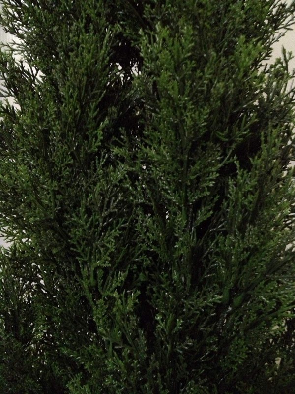 One 3 Foot Outdoor Artificial Cedar Topiary Tree Potted Uv Rated Plant By Silk gallery