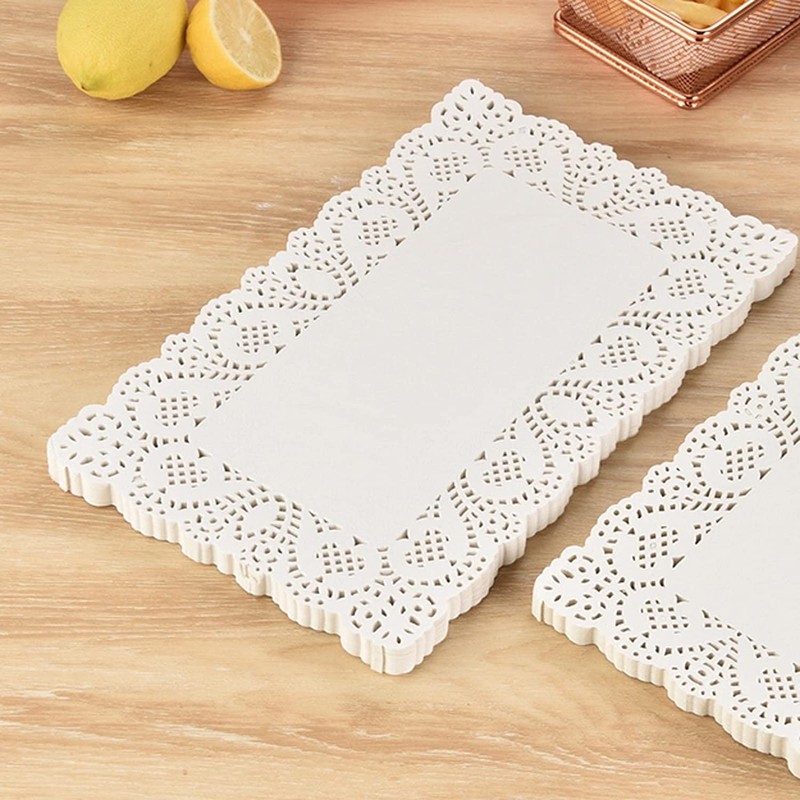 150Pcs Paper Lace Doilie Wedding Christmas Coasters Baking Craft Table Decor gallery