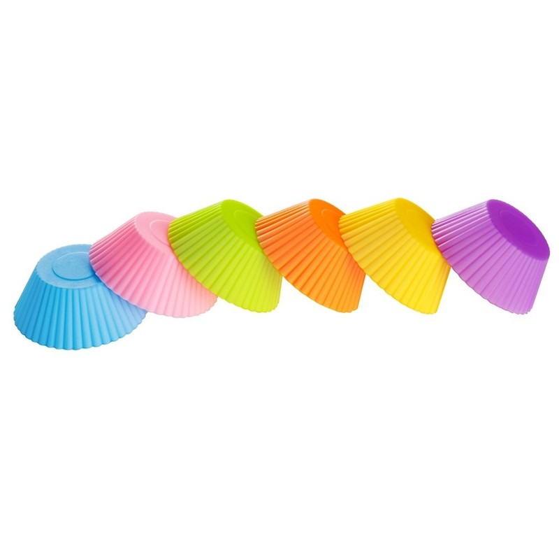 24 PCS 2 Inch Mini Muffin Pan Reusable Silicone Cupcake Mold Baking Cup gallery