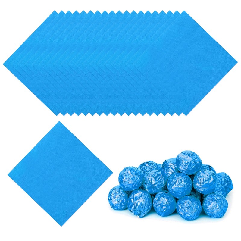 Foil Candy Wrappers 3×3 Inch, 100 Pcs Blue Fine Grid Paper for DIY Chocolate