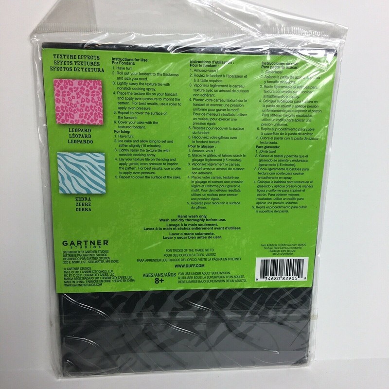 Duff Goldman Texture Tiles Charm Cake City Leopard Zebra Gartner Studios Baking gallery