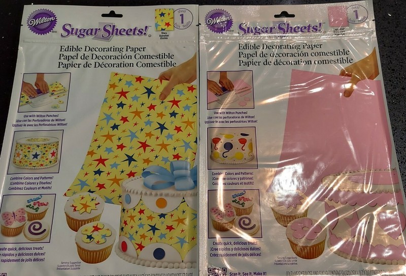Sugar Sheets Wilton Edible Decorating Paper You Choose Pattern: Zebra Stars Pink gallery