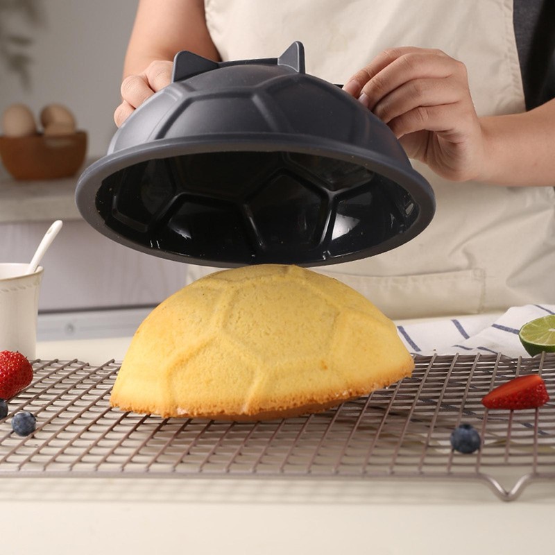 Football Shaped Cake Mold 3D Hemispherical Baking Tray, Easy To Demold 21.7cm gallery