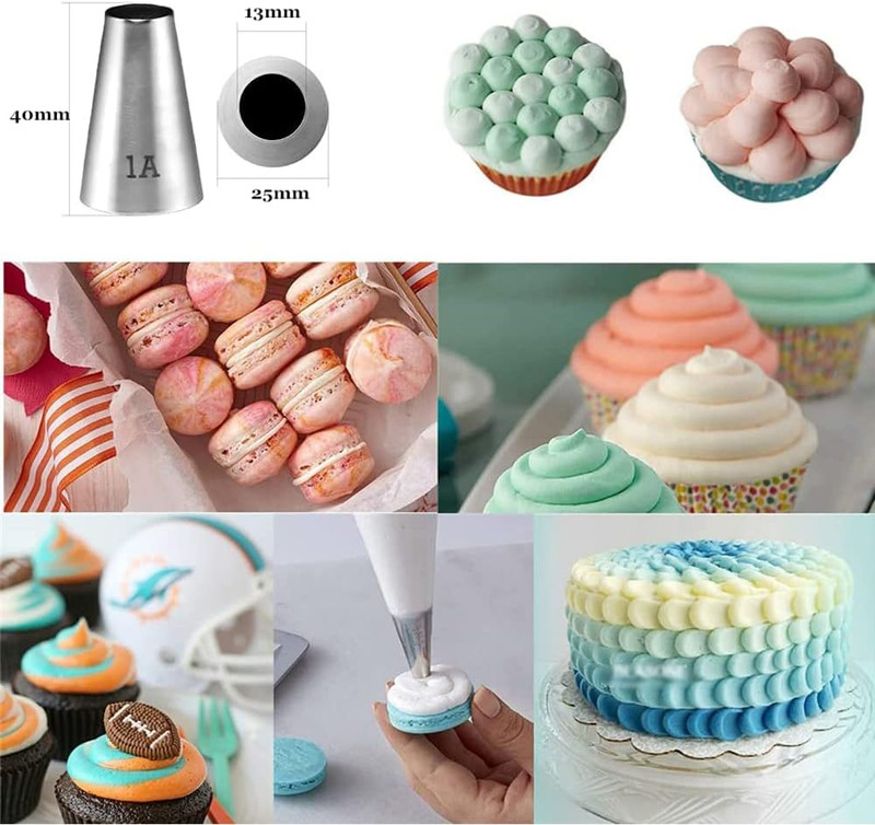 Large Piping Tips for Rose Flower Macaron Meringue Cookie Deviled Eggs Cake Cupc gallery