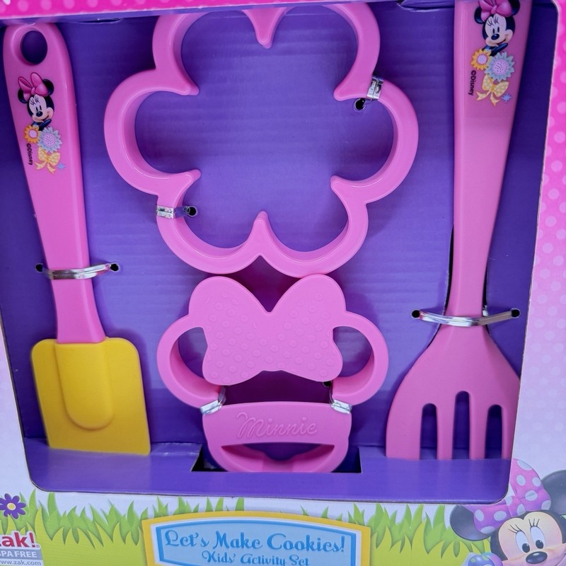 Disney Let's Make Cookies Kids Activity Set by Zac NIB Minnie Mouse Baking Set gallery
