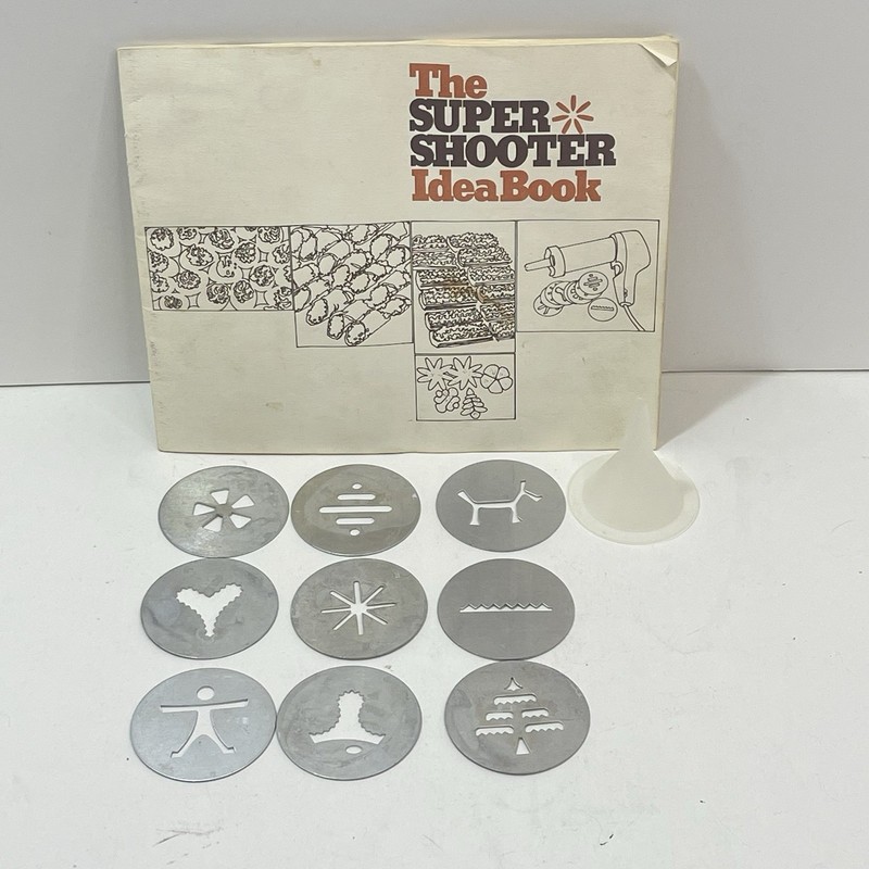 Wear Ever SUPER SHOOTER 70001 Replacement Idea Book Nozzle COOKIE DISCS Set of 9
