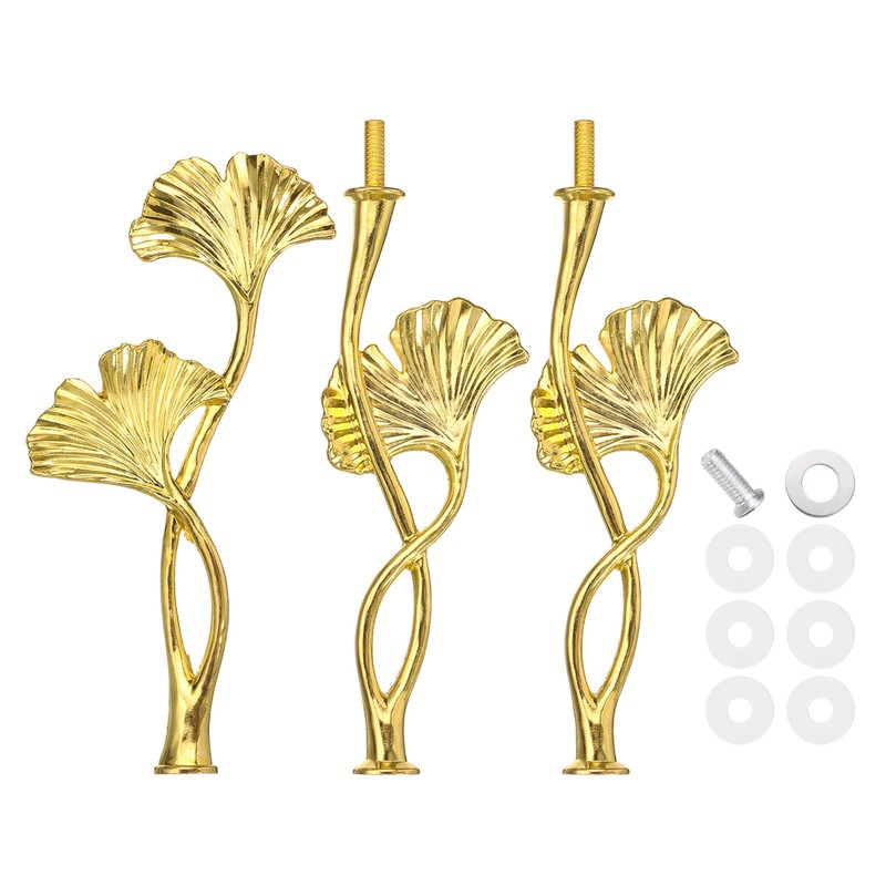 3 Tiers Cake Tray Stand Handle Metal Holder for Cake Plate Gold Flower