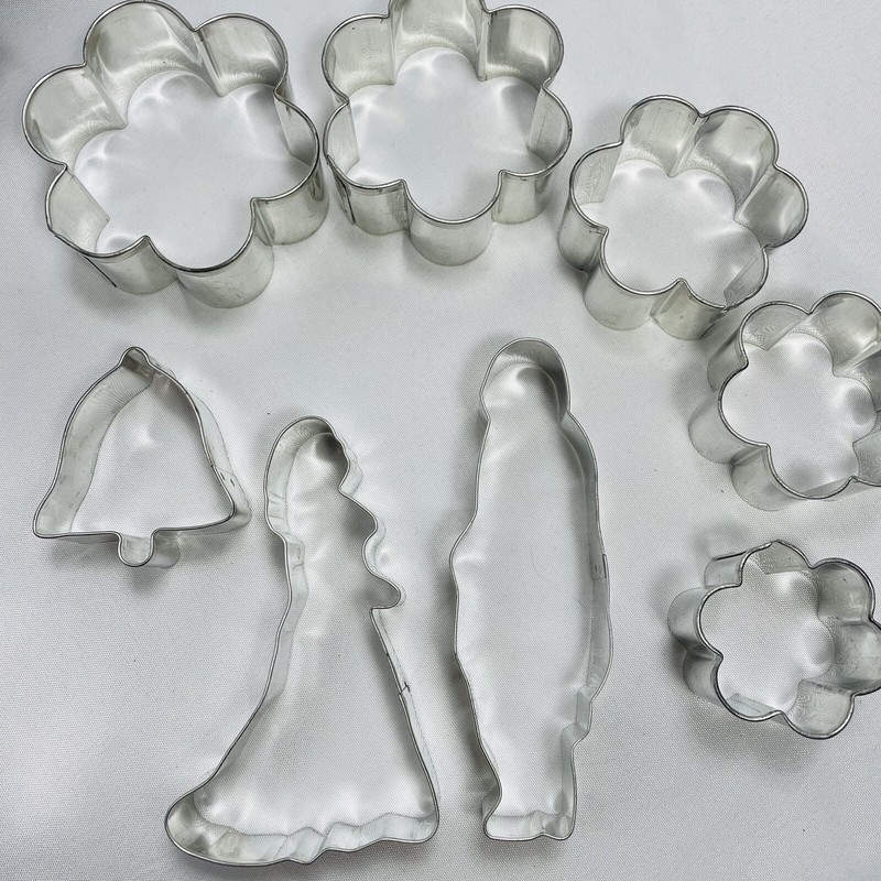 Wedding Dessert Bride Groom Mould Dessert Mould Flowers Bell Lot Stainless Steel