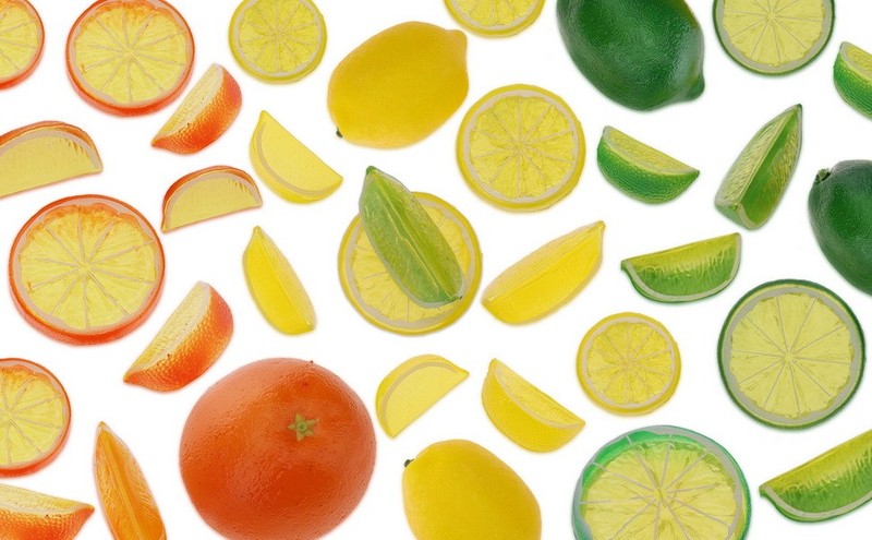 Worat 19 Pcs Artificial Fake Oran & Slices Blos Set Simulat gallery