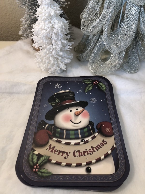 17 Individual Coated Rectangular Snowman Craft Supply, Placemat, Food Display