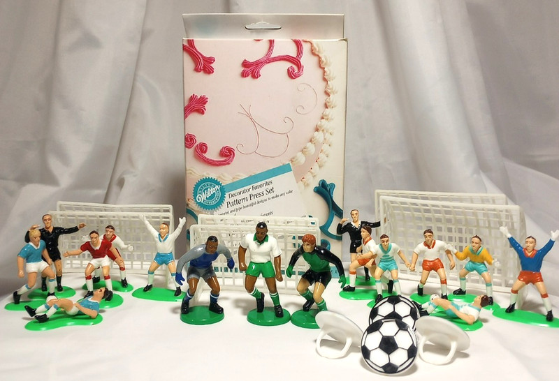 Vintage, Mix Soccer Themed Cake Decor, Cake Decorating Press Set