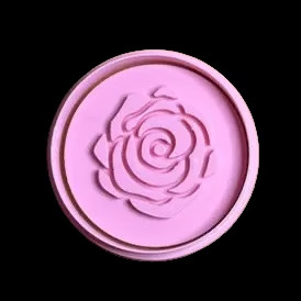Round Rose - Custom 3D Printed Cookie Cutter + Stamp Combo gallery