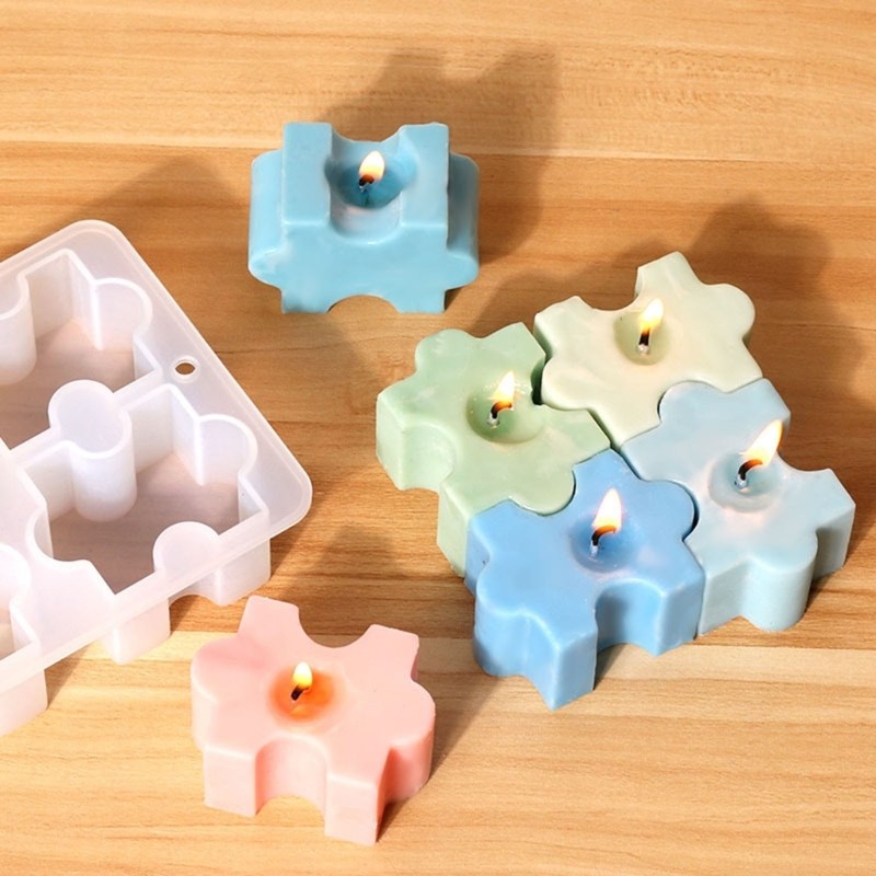 Puzzle Mold 3D Puzzles Silicone Molds for Fondant Cake Handmade Soap Clay