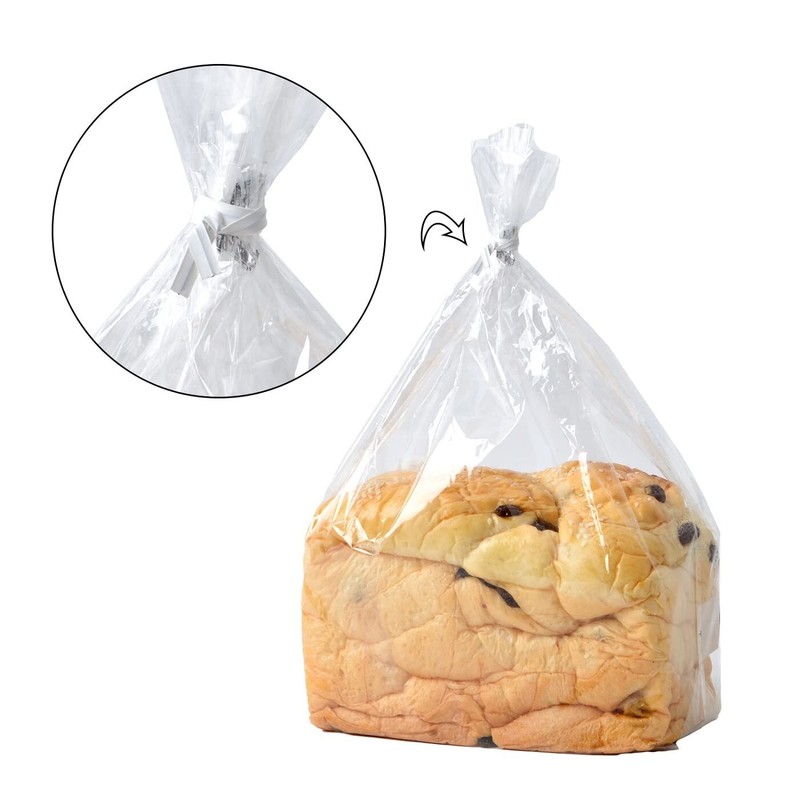 500 Pcs 5" White Paper Twist Ties, for Party Cello Candy Bread Coffee Bags gallery