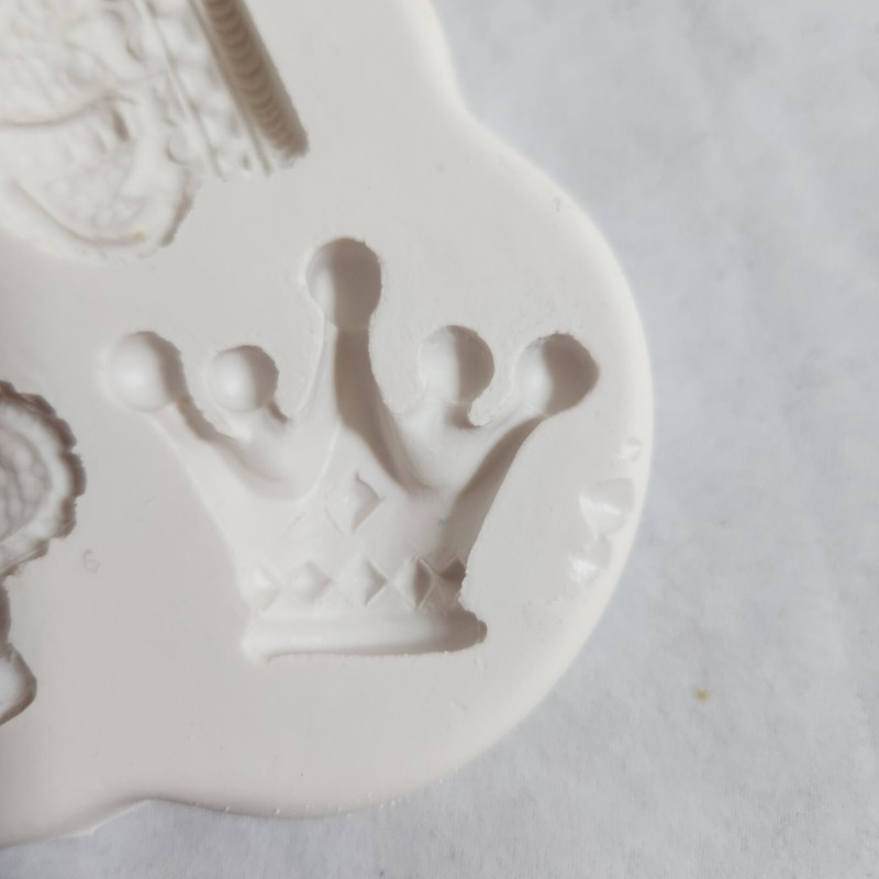 Crown Prince Queen Silicone Mold Cake Cupcake Topper Fondant Royalty Princess gallery
