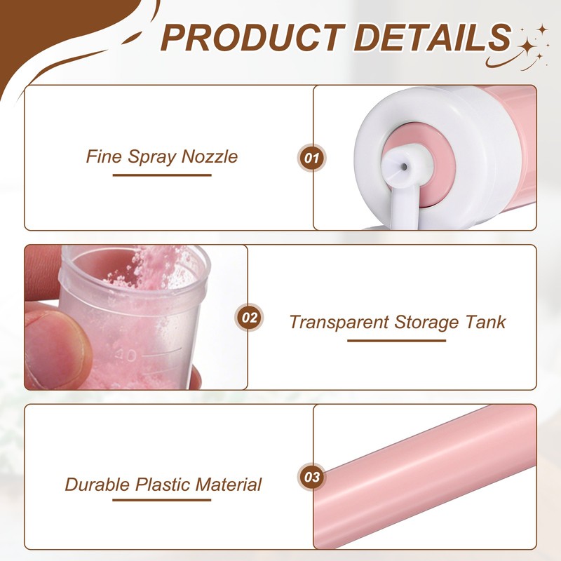 2Pcs Manual Air Brush for Cake Decorating, Cake Air Brush Kit, Pink/Blue gallery