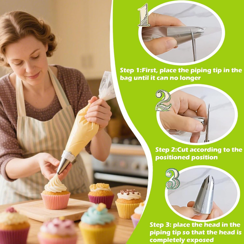 Large Piping Tips Set Cake Decorating 5 PCS Frosting Icing Tips for Cake Cupcake gallery
