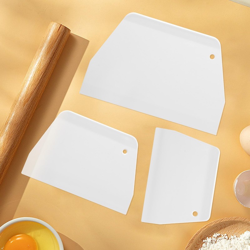 Cake Scrapers and Smoother Set Small Medium Large White Decorating Tools gallery