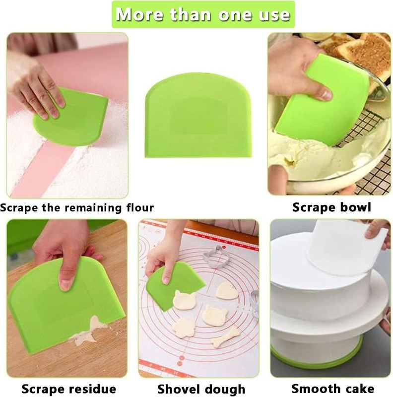 WAFJAMF 2 PCS Plastic Dough Scraper dough scraper-2 Pcs, Pcs gallery