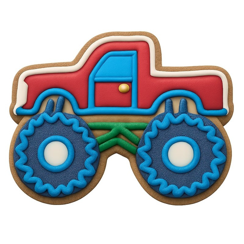 Vintage Monster Truck Cookie Cutter & Stamp - 4x3.1" Fun Kitchen Design gallery