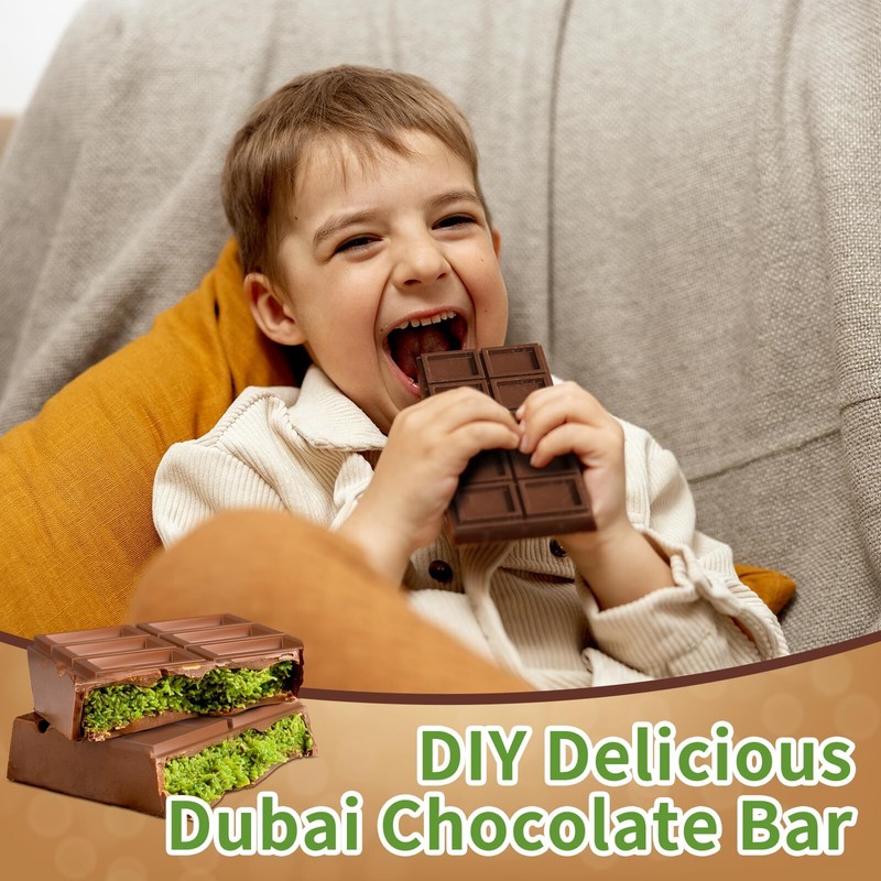 Dubai Chocolate Mold 2 Pack0.79 Inch Deep Large and Thick Silicone Chocolate ... gallery