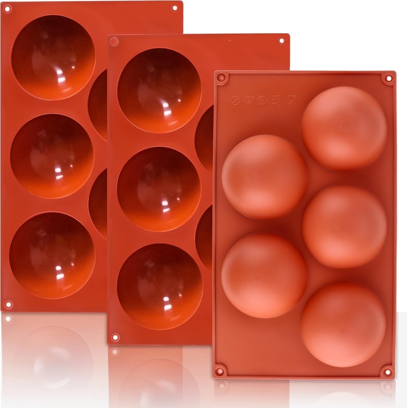 Lerykin 3 Pack Extra Large 5-Cavity Semi Sphere 5-Cavity Extra Large ( 3 Pack )