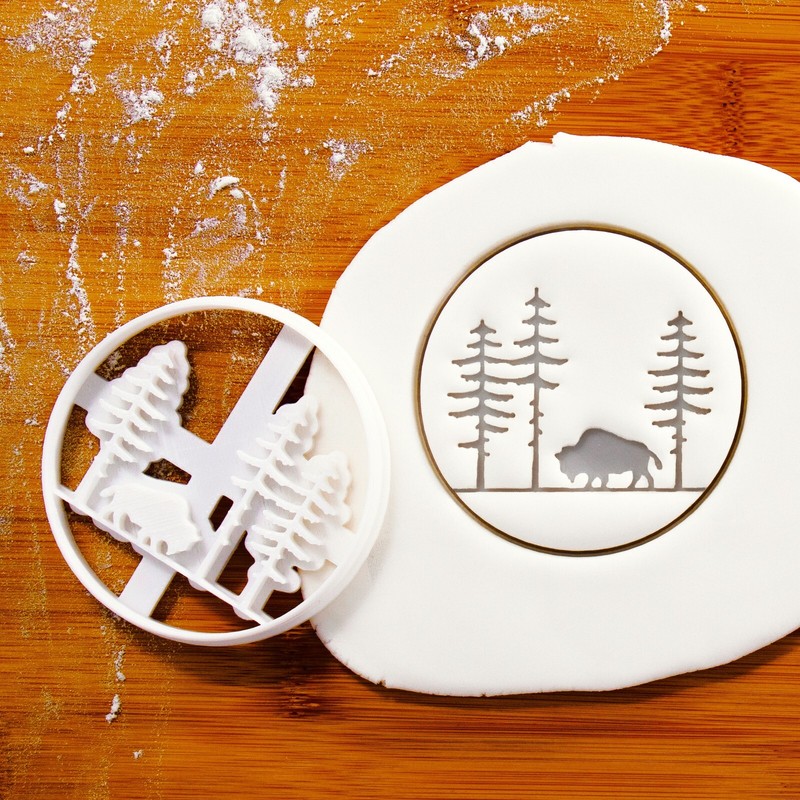 Forest Bison Cookie Cutter – wildlife animal conservation camping hiking nature
