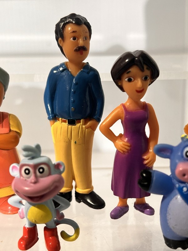 Rare Micro Mini Dora the Explorer Cake Topper Figures Boots Abuela Benny Mom Lot gallery