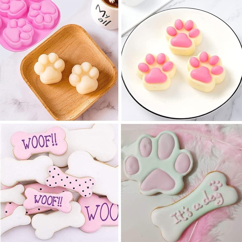 Colorful Silicone Dog Treat Molds - BPA Free, Heat Resistant Set of 11 gallery