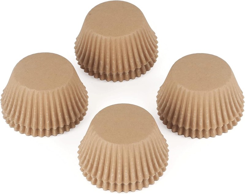 500 Count Mini Cupcake Liners Natural Muffin Liners Greaseproof Natural gallery