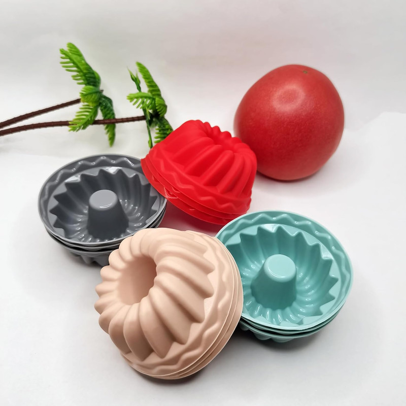 New 12 Pcs Silicone Mini Cake Jelly Molds Reusable Fast Shipping gallery