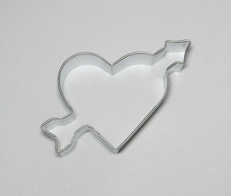 4″ Heart & Arrow Cookie Cutter Tin Steel Love Anniversary Wedding Valentines Day