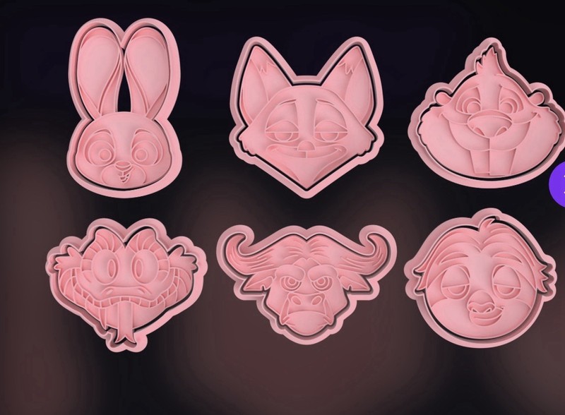 ZOOTOPIA cookie cutter set