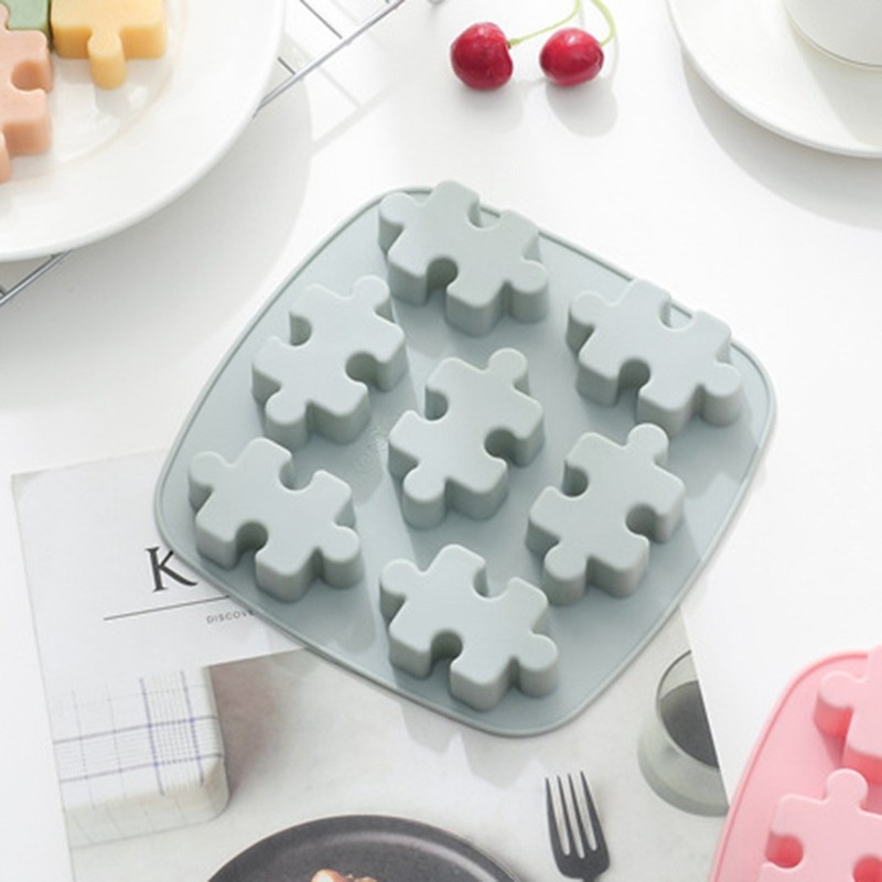 2pcs Silicone Puzzle Tray Baking Mold for Chocolate Candy Jelly gallery