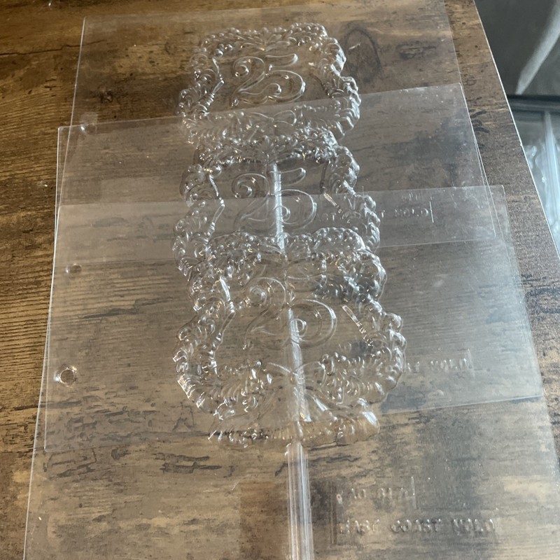 Lot of 14: Chocolate Candy Mold Lot- Couple In Heart; 25 Anniversary; Birthday gallery
