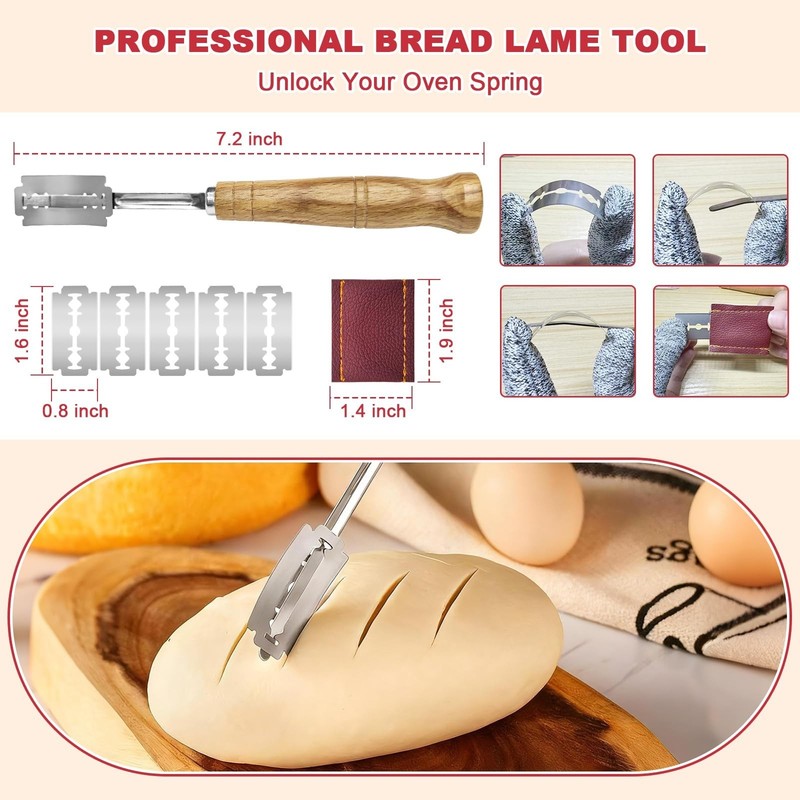 Sourdough Bread Baking Kit - Proofing Baskets, Starter Jar & Accessories - Perfe gallery