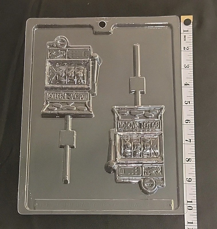 Life of the Party Gambling Slot Machine Casino Las Vegas Chocolate Lollipop Mold